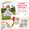 6Pcs Multicolor Wrist Streamers Multi-purpose Rainbow Dance Ribbons  Dance Party