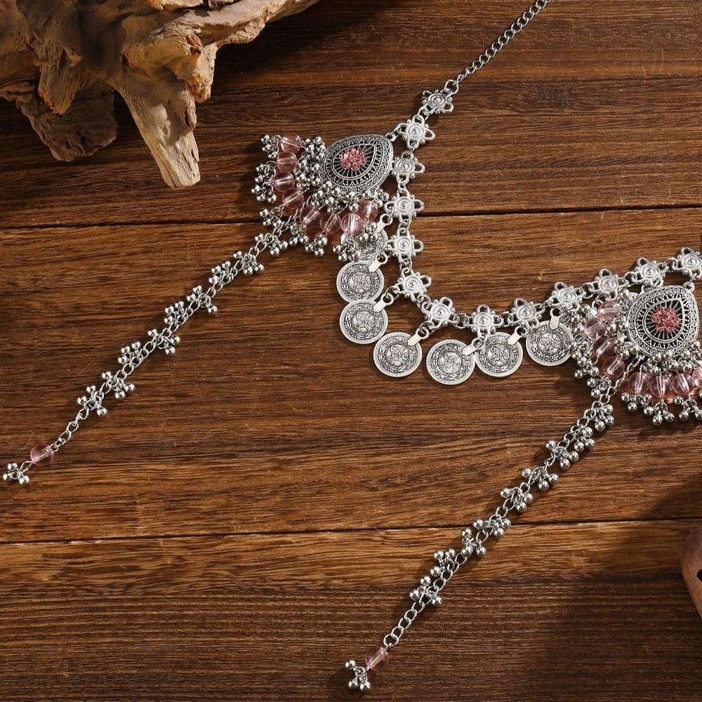 Alloy Forehead Chain Ethnic Style Hair Tassel Chains Trendy Hairband Jewelry Women