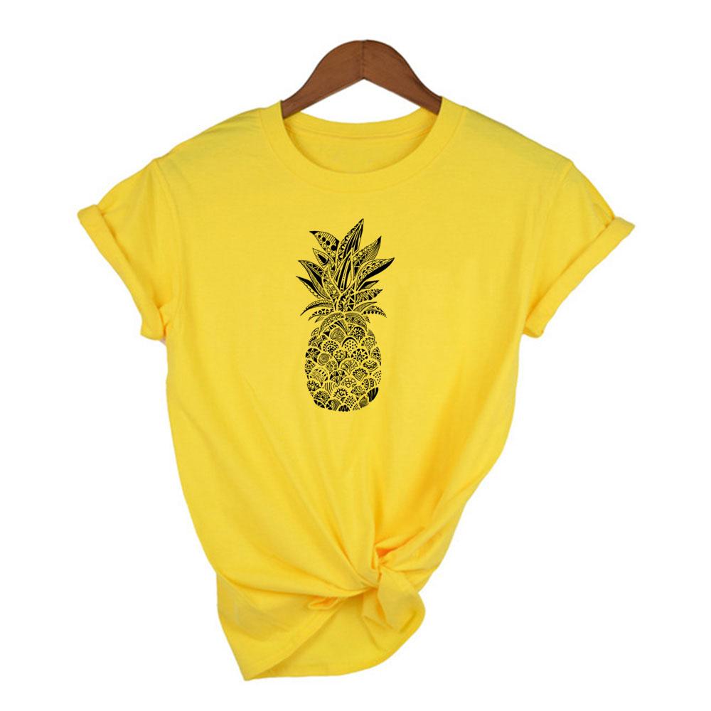 Fashion Summer Pineapple Fruits Women S Funny Cute T Shirt Lover Casual Short Sleeve Graphic Tees
