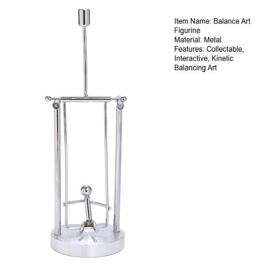 Art Sculpture Interactive Kinetic Decoration Surfing Figure Skier Balancing Tabletop