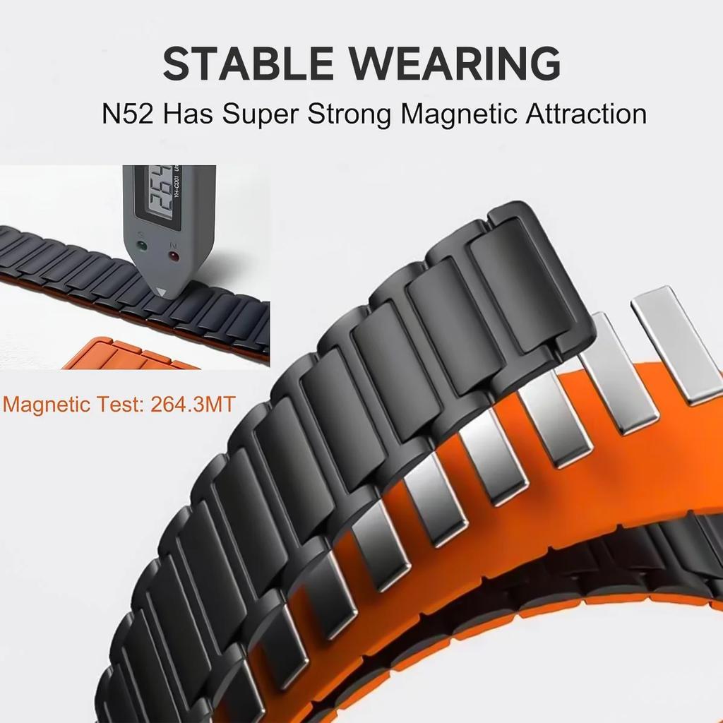 18mm 20mm 22mm Magnetic Band for Samsung Galaxy Watch 7 6 5 4 40mm 44mm 5Pro 6Classic Silicone Strap for Huawei Watch GT5 GT5 Pro 46mm Xiaomi