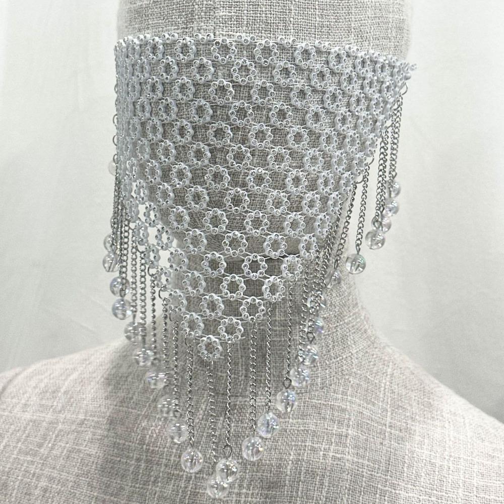 Bling Face Cover Fishing Net Masquerade Mask Fashion Rhinestone Mask  Dance Party