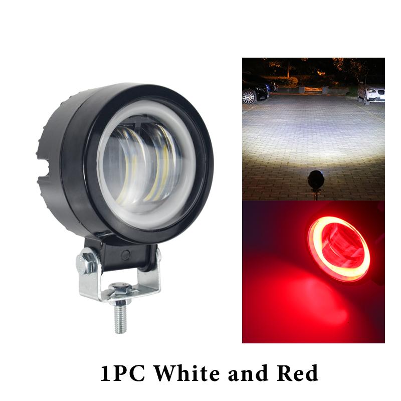 3-дюймовый 20 Вт светодиодный фонарь Angel Eye для мотоцикла, рабочий фонарь, точечный светильник для внедорожника, автомобиля, лодки, грузовика, внедорожника, пикапа, 12 В, 24 В, противотуманная фара для вождения