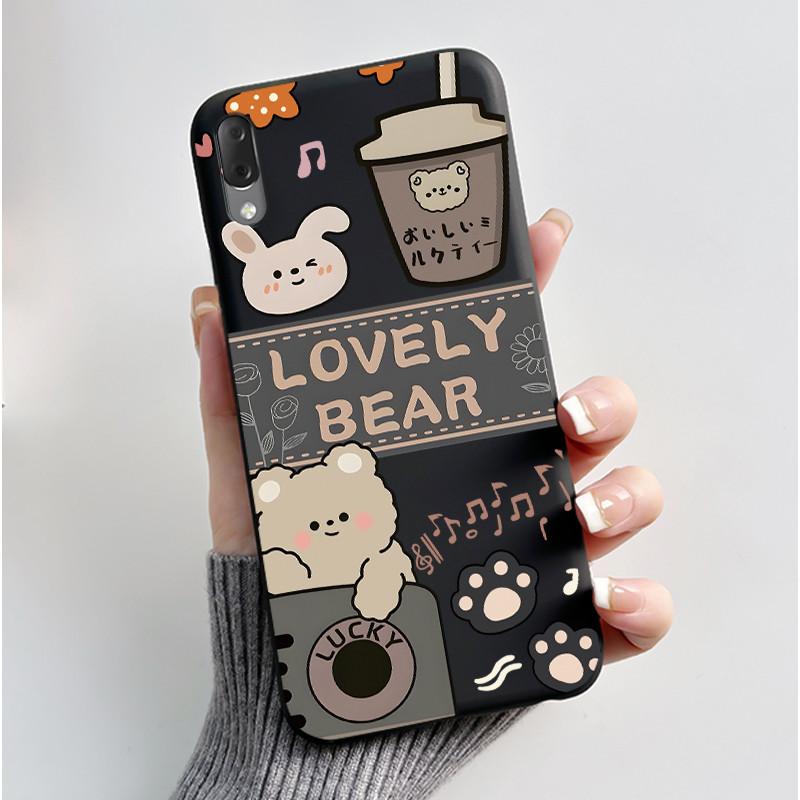 Casing For Sony Xperia L3 L4 Case Aesthetic Fashion Cute Cat Astronaut Black Soft Silicone Matte Shockproof Back Cover Bumper