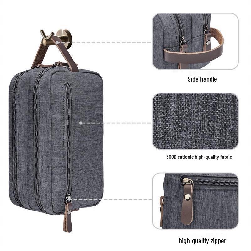 Мужская водонепроницаемая дорожная косметичка высокого класса - Большая вместимость, портативная, ручная для хранения косметики.