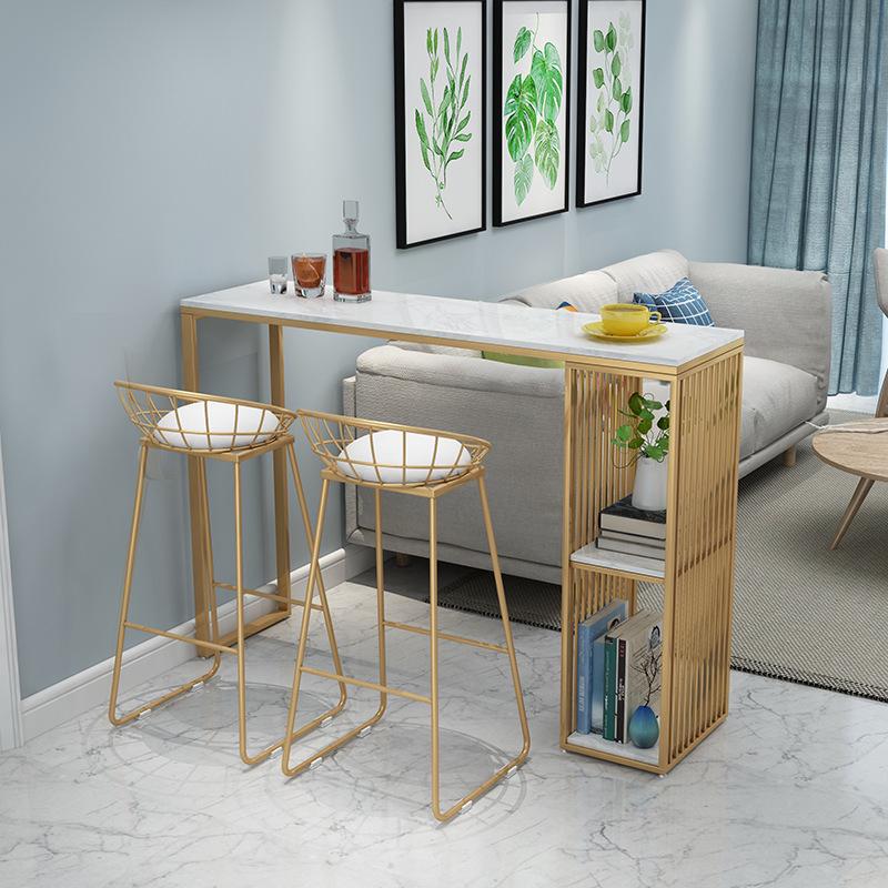 Скандинавский мраморный настенный барный стол с комплектом стульев – Современная перегородка-стойка для гостиной