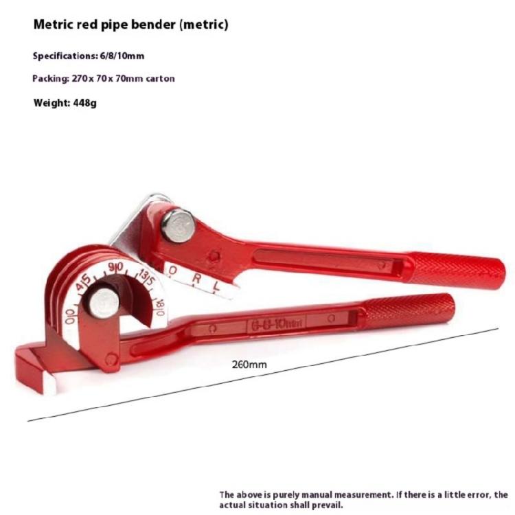 Прецизионно спроектированный ручной трубогиб для мягких медных, алюминиевых, латунных труб, совместимость с 3 размерами, нескользящая рукоятка