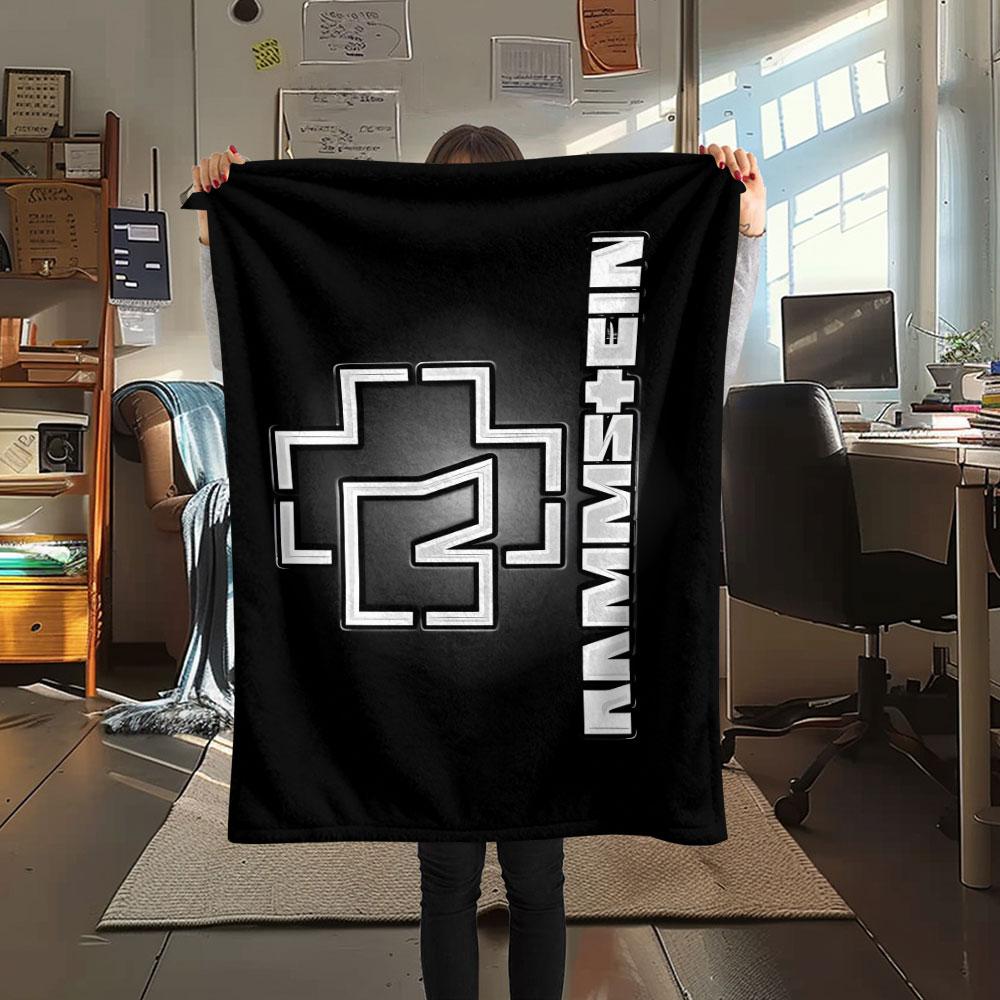 Rammstein Heavy metal band printing Flannel Blanket Bedroom Sofa Camping Warm blanket Gifts for family and friends-MJ006