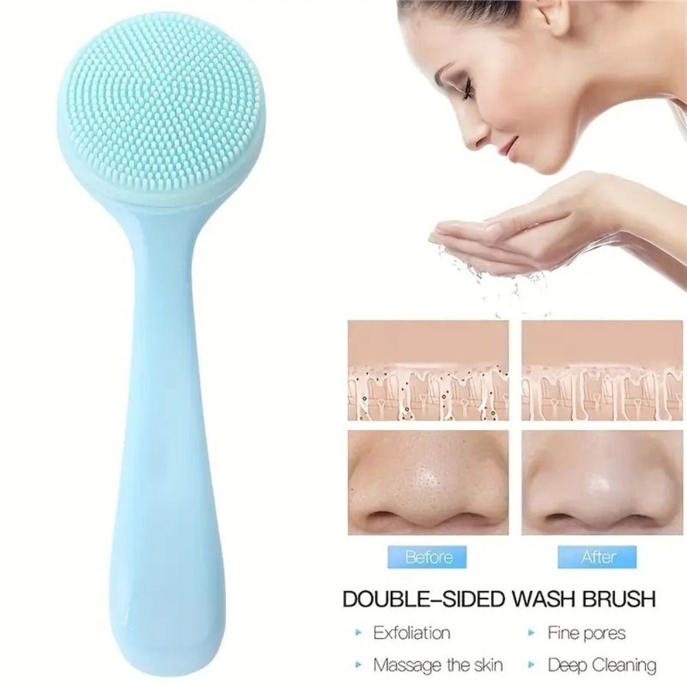Силиконовый скраб для лица, ручная щетка для мытья лица, удаление черных точек и белых угрей