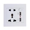 110-250V 13A Wall Socket Universal Wall Socket Panel With 2USB Port Plug Charger Switch Power Outlet