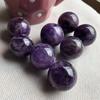 1pcs 2-2.5cm Natural Amethyst Quartz Stone Sphere Crystal Ball Fluorite D6W0