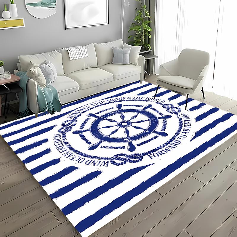 The Ocean Boat Theme Carpet for Living Room Cartoon Children's Bedroom Sofa Doormat Kitchen Floor Tapete Anti-slipDecor Alfombra