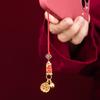 Enamel Lucky Keychain Gourd Key Chain Strap Personality Koi Carp Car Keys Charms  Decoration