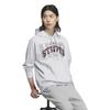 Adidas KWX83 College French Terry Pullover Hoodie In Light Gray Heather Men's Loose-Fit (JG8548)
