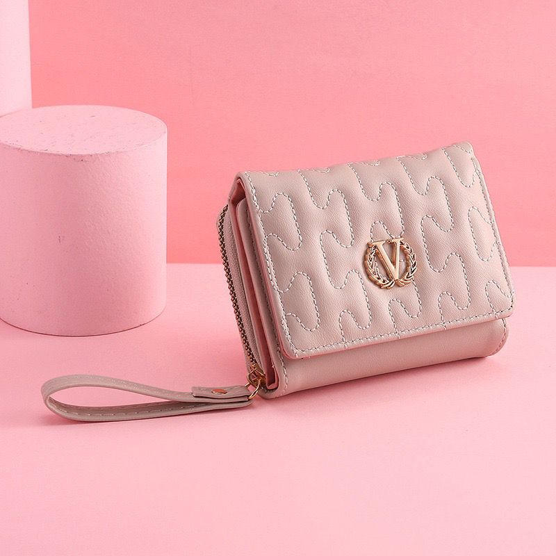 Трехсекционная короткая женская сумка, многофункциональный модный держатель для карт, клатч, маленькая женская сумка, кошелек для монет, кошелек CLE