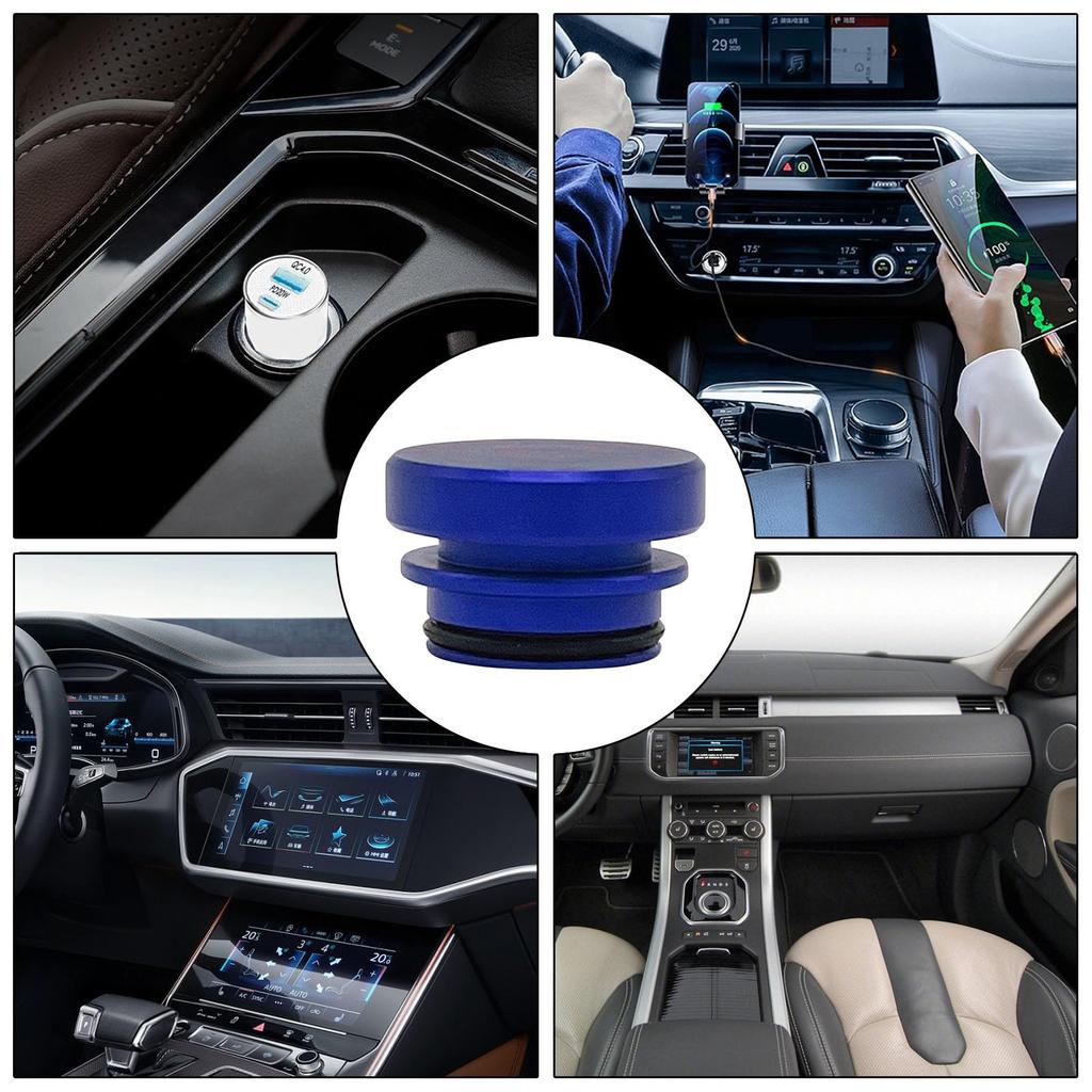 Крышка гнезда прикуривателя Пылезащитная алюминиевая кнопка Декоративные детали вилки прикуривателя для автомобиля Прикуриватель