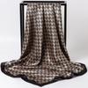 Spring/Summer New Women'S Silk Scarf 90 * 90cm Simulated Silk Twill Square Scarf Fashion Printed Large Square Scarf Professional Scarf