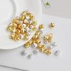 Gold-Plated S925 Sterling Silver Cat's Eye Spacer Beads for DIY Jewelry