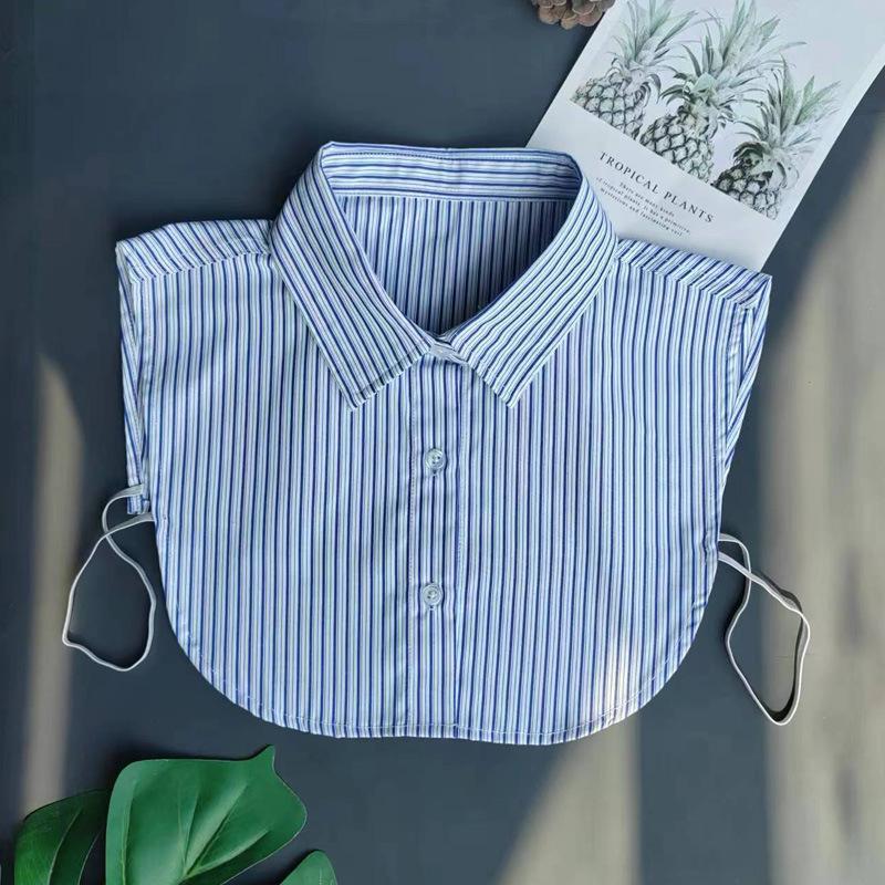 24 Years Old Versatile Shirt Collar Pointed Collar Striped Fake Collar Women'S Shirt Collar Men'S Fake Collar