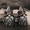 Unique Outdoor Witchy Gnome Halloween Gothic Resin Figurine, Dark Faceless Wizard Doll for Durable Lawn Figurine Desk Shelf, Spooky Home Decor