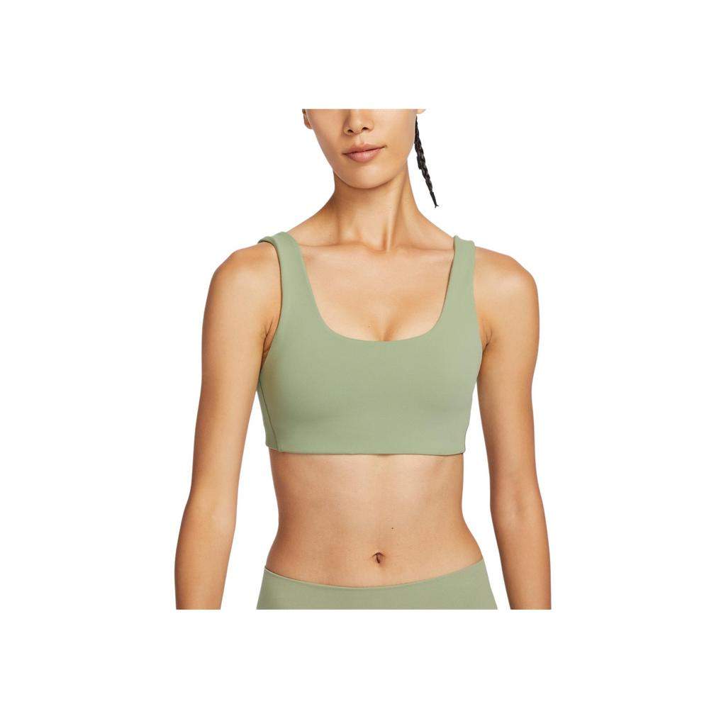 Nike Alate Solid Color Outdoor Casual Pullover Low Intensity Support Quick Dry Sports Underwear Women Underwear Oil-Green FB3240-386