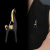 Minimalist Horse Brooch White Black Alloy Horse Lapel Pin Decorative Artistic Brooch Pin Outfit Accessory Gift for Men And Women