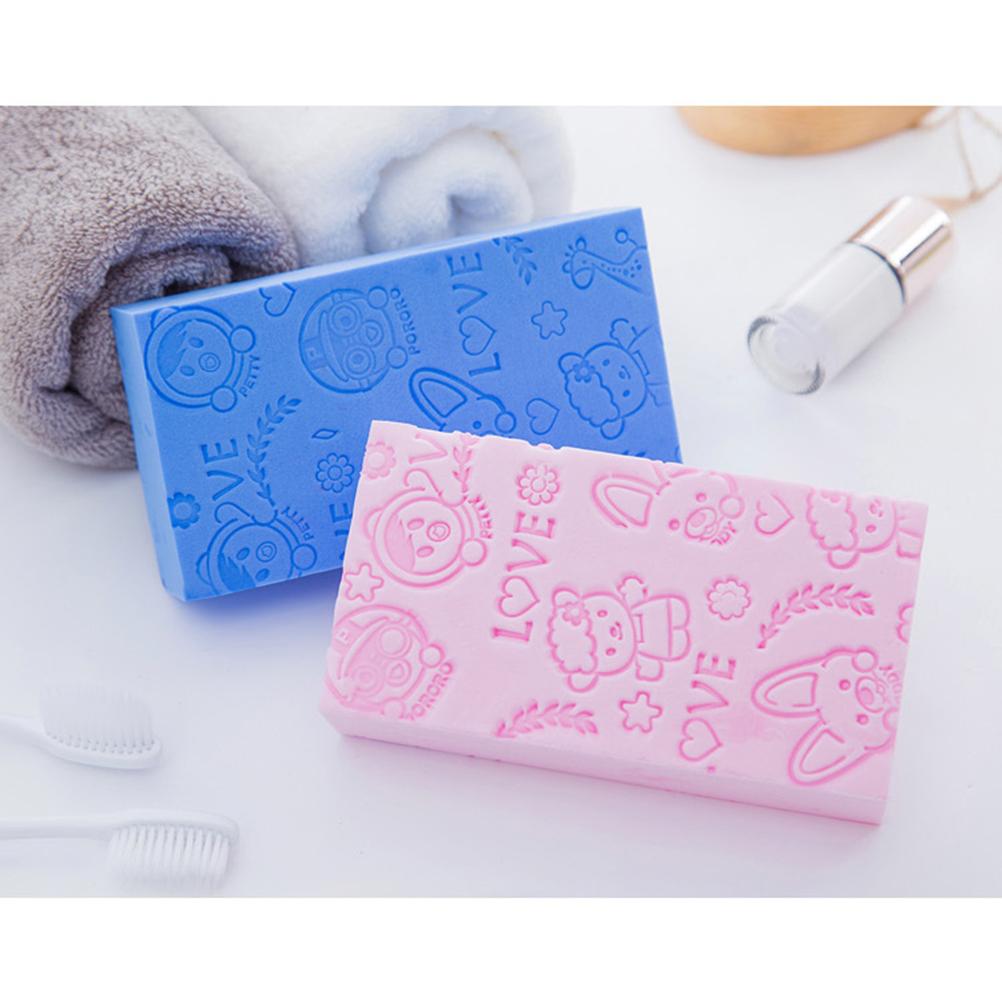 3шт. Детская ультрамягкая губка для ванны с рисунком, отшелушивающая, хлопковая губка для глубокого очищения