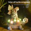 Outdoor Solar Succulent Turtle Angel Ornament Resin Light Outdoor Landscape Garden Yard Decoration Light