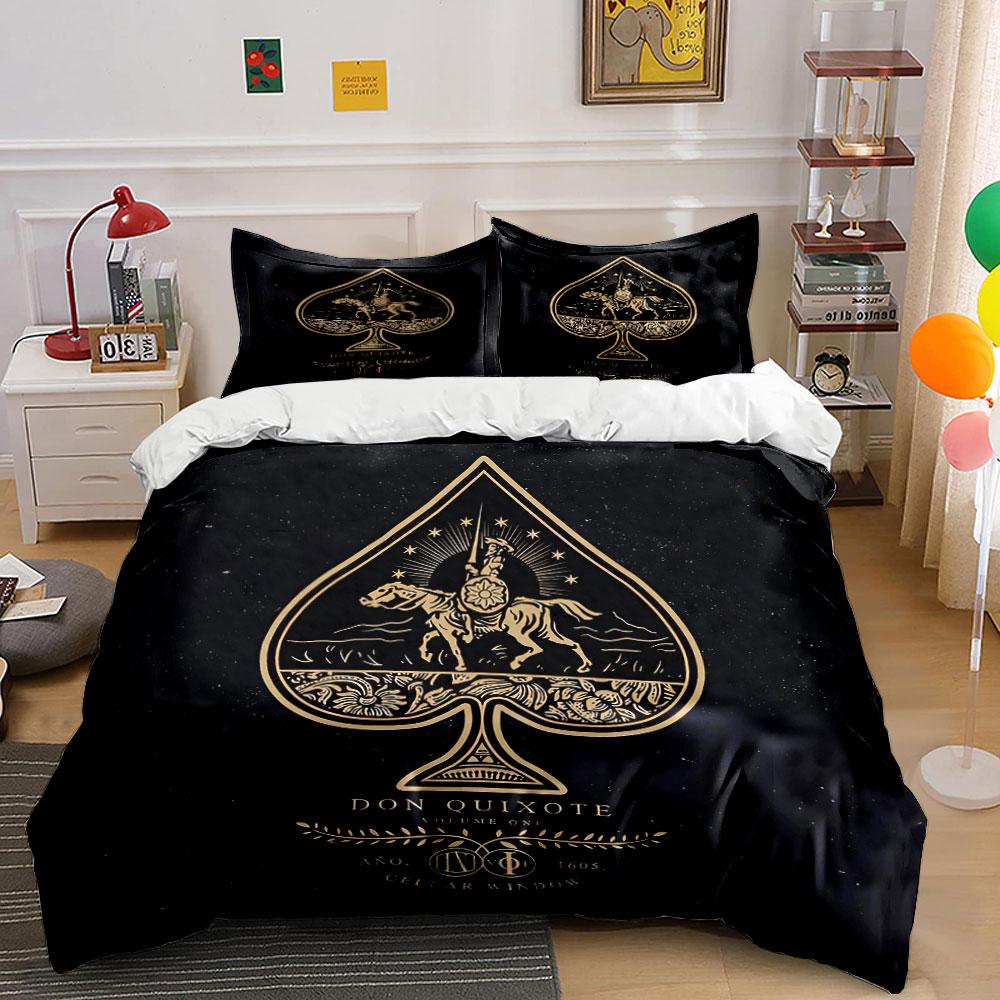 Don Quixote Spade Design Bedding Duvet Cover Set Duvet Cover Pillowcases (1*Duvet Cover 2*Pillowcases, without duvet insert)