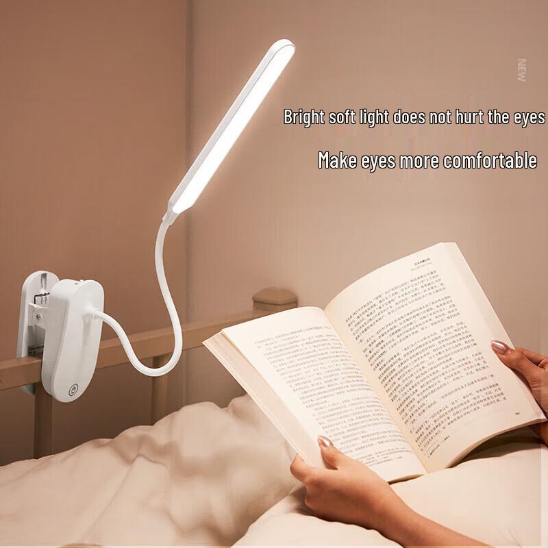 Rechargeable Clip-on LED Desk Lamp for Study and Bedside