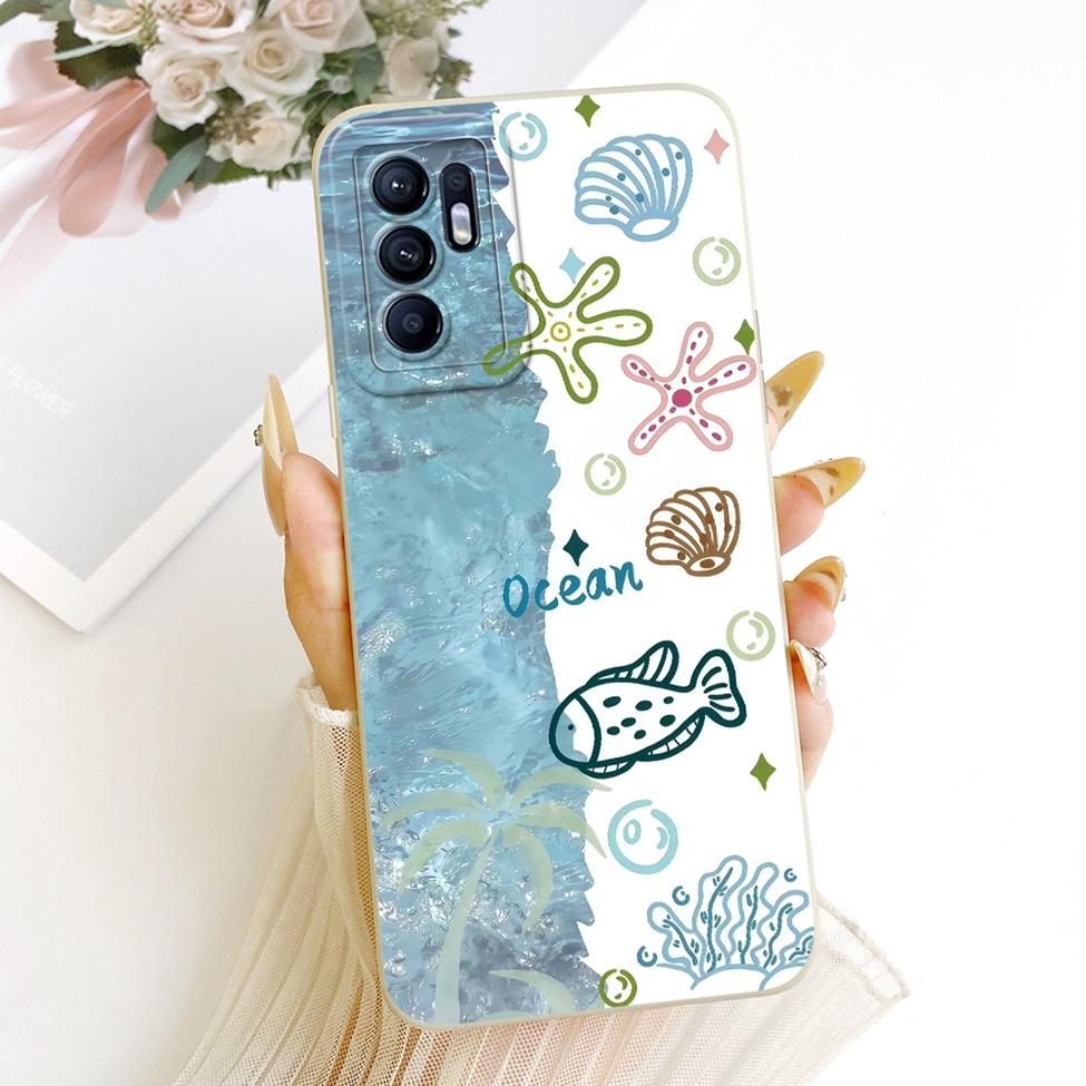 Чехол для Oppo Reno6 4G Милый Модный Мультяшный Забавный Расписной Силиконовый Чехол для Телефона Для Oppo Reno 6 4G CPH2235 Обложка