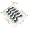 5 pairs/Tray Flexible Volume Colorful Eyelashes Long Makeup Party Lashes  Festival