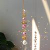 Crystal Sun Catcher Windchimes Metal Rainbow Prism Window Crystal Light Catcher Hanging Glass Prisms Garden Decoration Outdoor