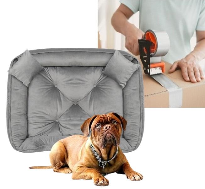 Велюровый лежак для собаки кошки Подстилка Диван Манеж Зеленый Серый 4 размера