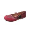 Soft Leather Retro Round Head Metal Buckle Mary Jane Single Female 2024 Spring Korean Version New Ugly Cute Mori Small Leather Shoes Female