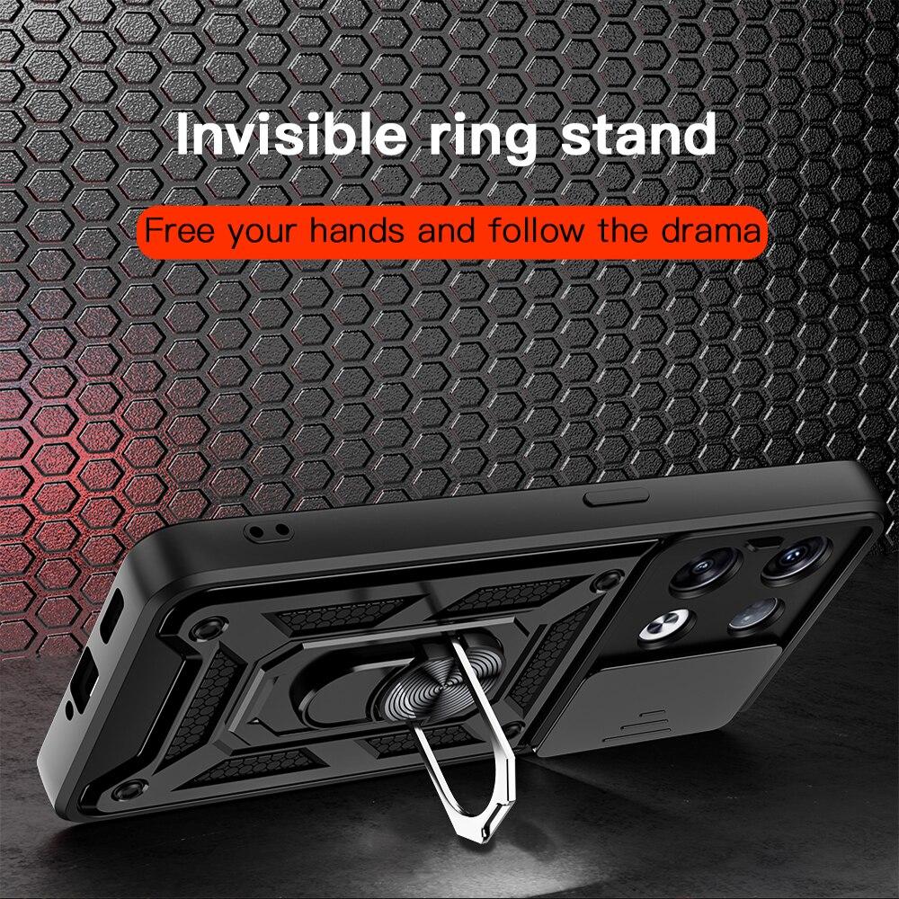 For Keysion Shockproof Case Oppo Reno 8 Pro 8 Z 5g 8 Lite Push Pull Camera Protection Ring Phone Cover For Oppo Reno8 Pro Plus
