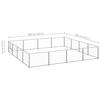 VidaXL Chenil Argenté 16 m² Acier