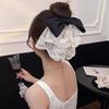 French Lace Bow Ponytail Clip Sweet Shark Clip Bohemia Holiday Style Hairpin Hair Accessories