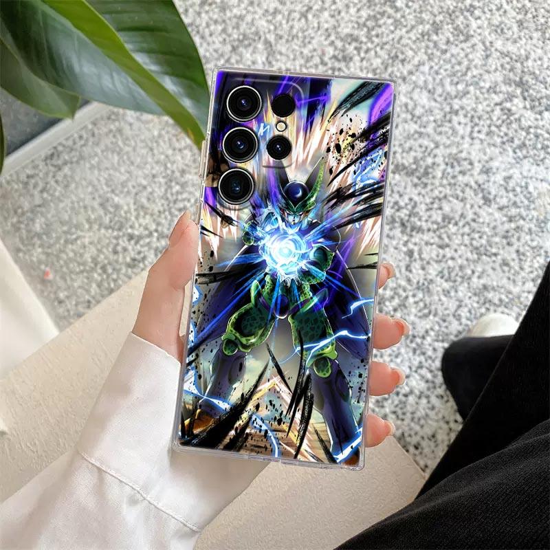 Gogeta Blue Goku S26 Ultra Case Coque For Samsung Galaxy S25 S26 S24 S23 Ultra S22 S20 Plus S21 S25 FE A57 5G Clear Phone Cover