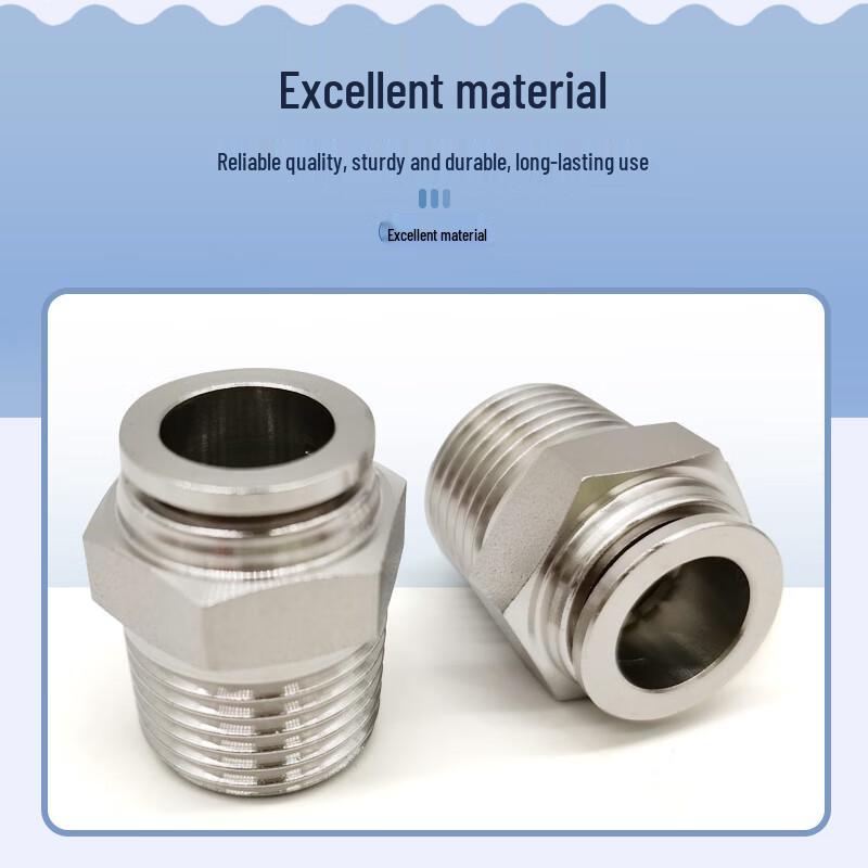 DERUN Stainless Steel Quick Twist Straight Connector