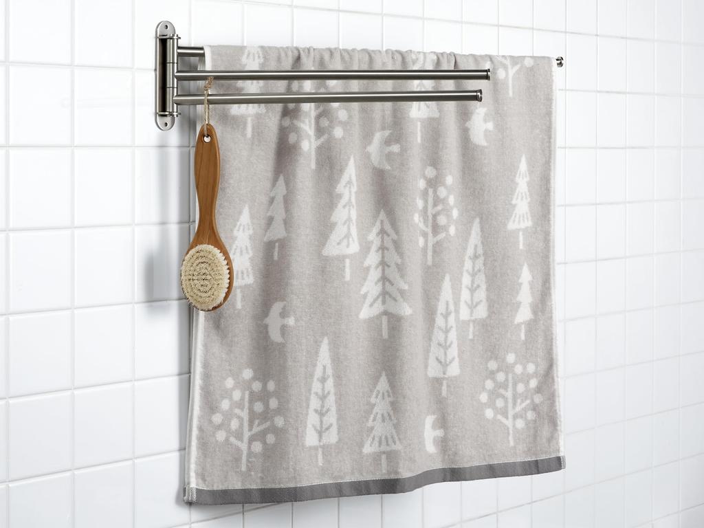 Kosugizen Bath Nordic Monochrome White Set of 60 x 120 Medium Towel, Jacquard, Forest, & Gray, 2, cm, Thickness, Monotone, SV-6902-2