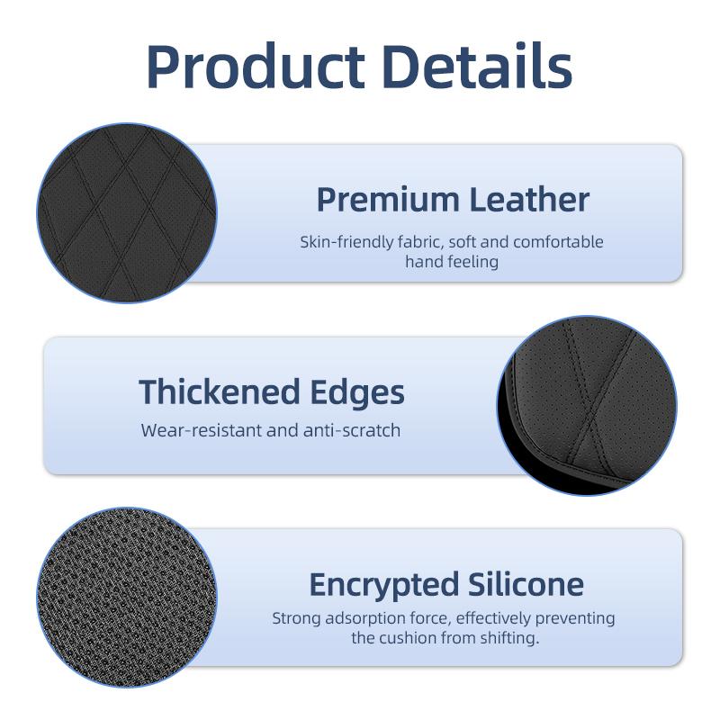 LEG1 Breathable Car Cushion Leather Non-slip Car Front Seat Cushion Protective Cover For VW R Jetta Sagitar Magotan Passat Tiguan