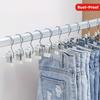 20pcs of Stainless Steel Rotating Hooks and Hangers - Multi-functional Wardrobe Organizing Clips, Suitable for Heavy Items, Space-saving Trouser Racks