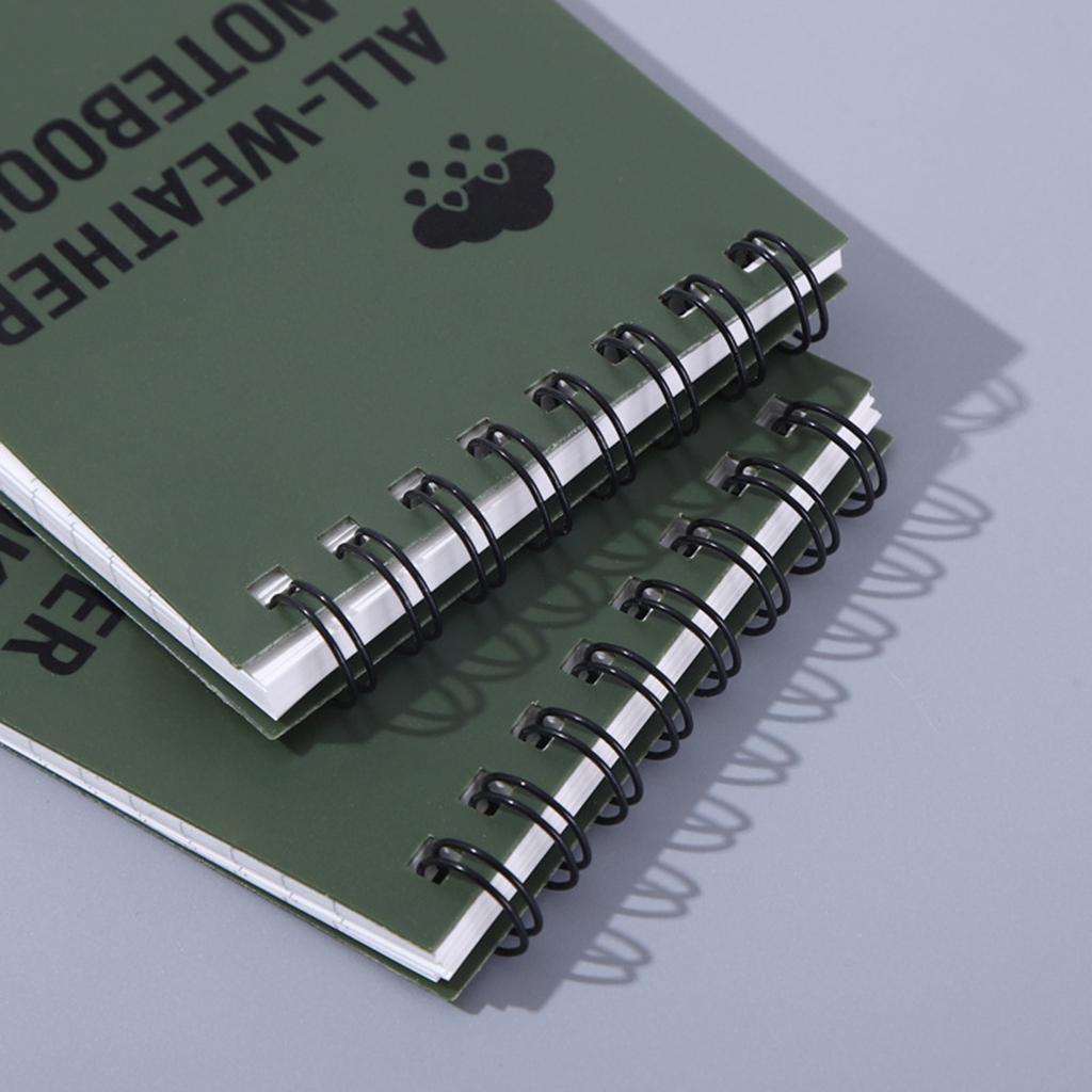 All Weather Waterproof Notebook Small Spiral Notebook Pocket Notepad Write In The Rain Notebook Field Notebook for Home