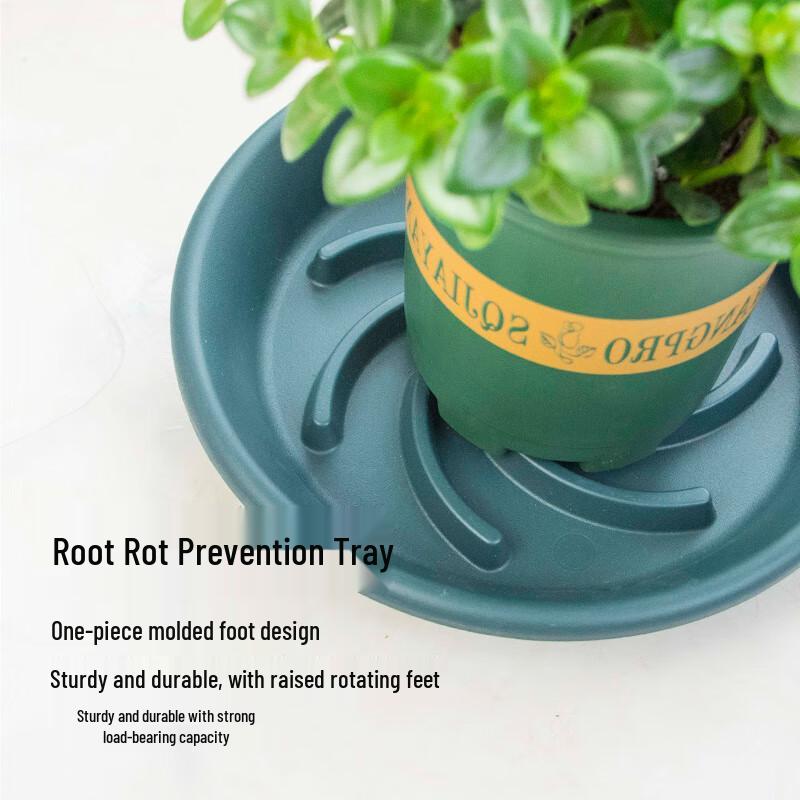 Oushuo Mai Gray-Black Round Flower Pot Trays