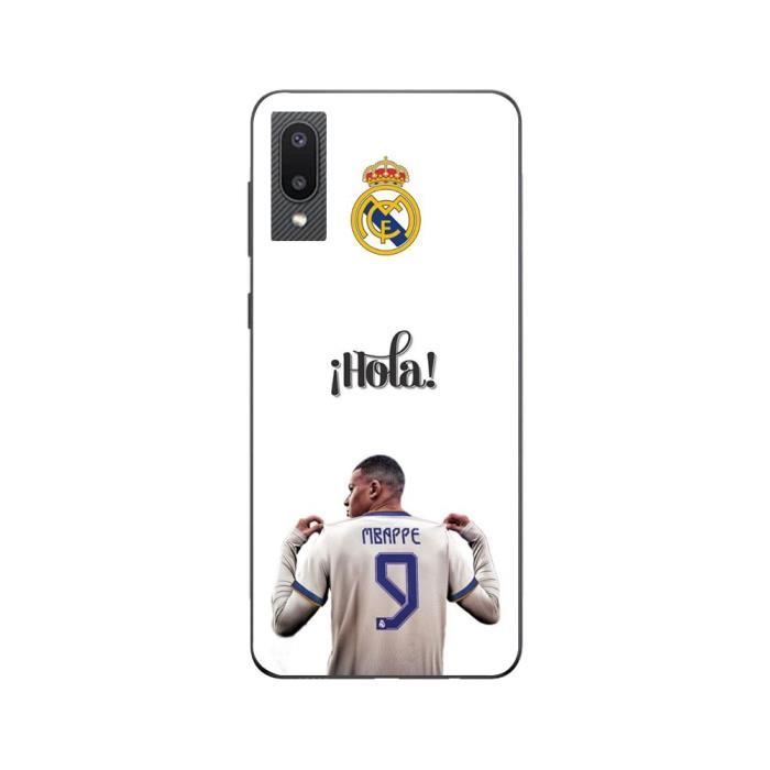 Coque Maniacase pourSamsung Galaxy A02 Kylian Mbappe Real Madrid 9 Hola