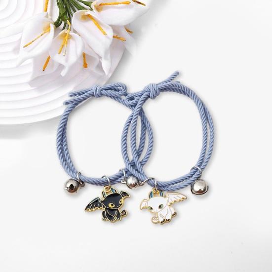 2 шт. женский браслет резинка для волос двойного назначения колокольчик магнитный мультяшный кулон декор высокоэластичный двойной слой противоскользящее кольцо для волос женская повязка для волос конский хвост