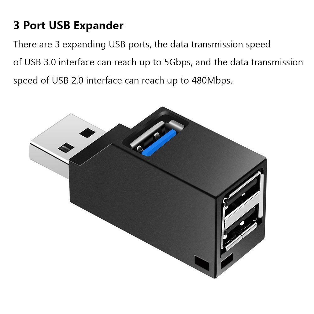 Universal Data Transfer High Speed Splitter Box 3 Ports Adapter USB 3.0 Hub