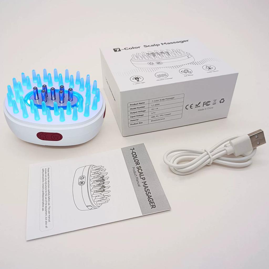 EMS Micro Current Massage Comb Red Light Hair Care Comb Skin Medicine Device Multifunctional Meridian Massage Comb