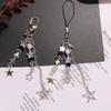 Goth Y2K телефонный брелок с подвеской в виде звезды и жемчуга Kawaii брелок для ключей сумка с бисером телефонная цепочка милый аксессуар для девочек женские ювелирные изделия